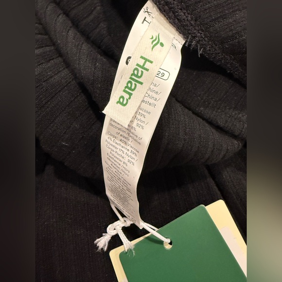 Halara Ribbed Knit High Waisted Crossover Flare Pants Tummy Control NWT - Picture 14 of 16